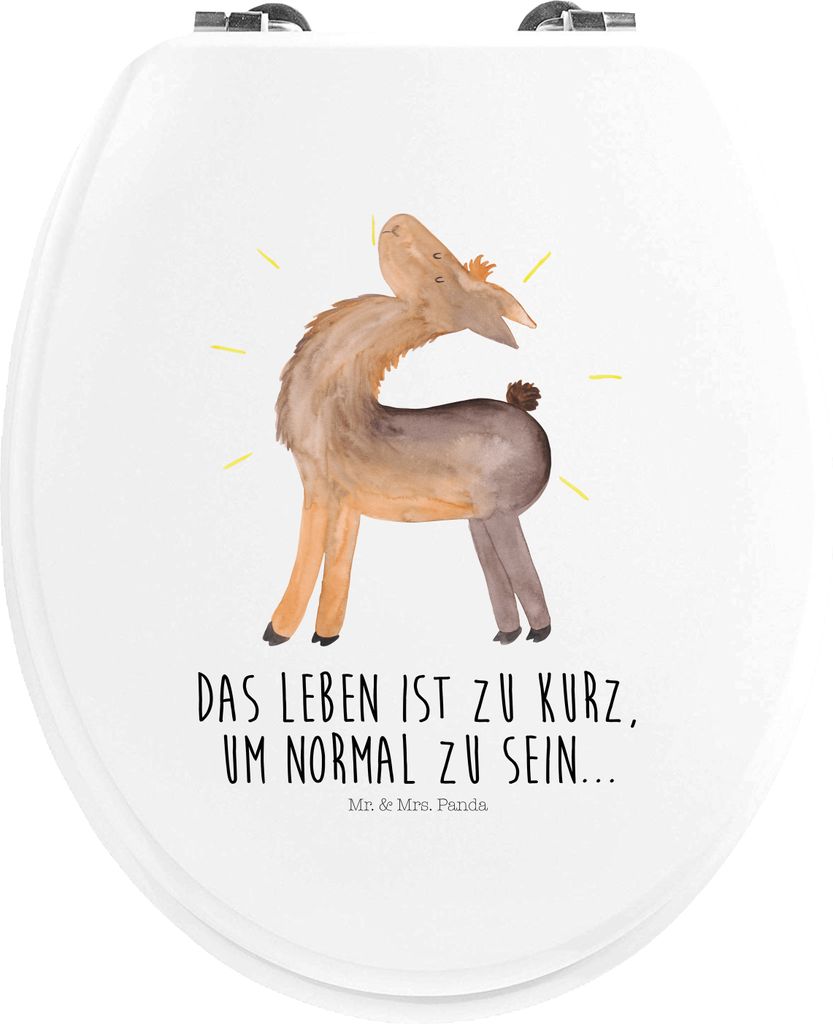 Mr. & Mrs. Panda klo deckel Lama Stolz - Weiß - Geschenk, Klodeckel, WC-Sitz, Hippie, Freundin, Klobrille, Familie, Toilettendeckel, Neustart, WC ...