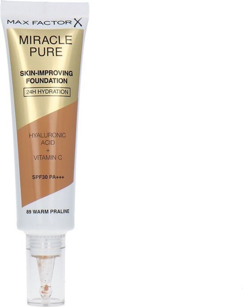 Max Factor Miracle Pure Haut-Improving Foundation 24h Hydration Spf30 89-Warm Praline 30ml