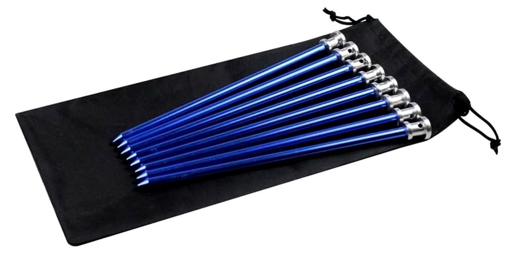 Zeltheringe, 8 Stück, robuste Aluminium-Seil-Peliere, für Sand, Schlamm und Gras, Bodenanker, korrosionsbeständig, für Outdoor, Camping, Wander...