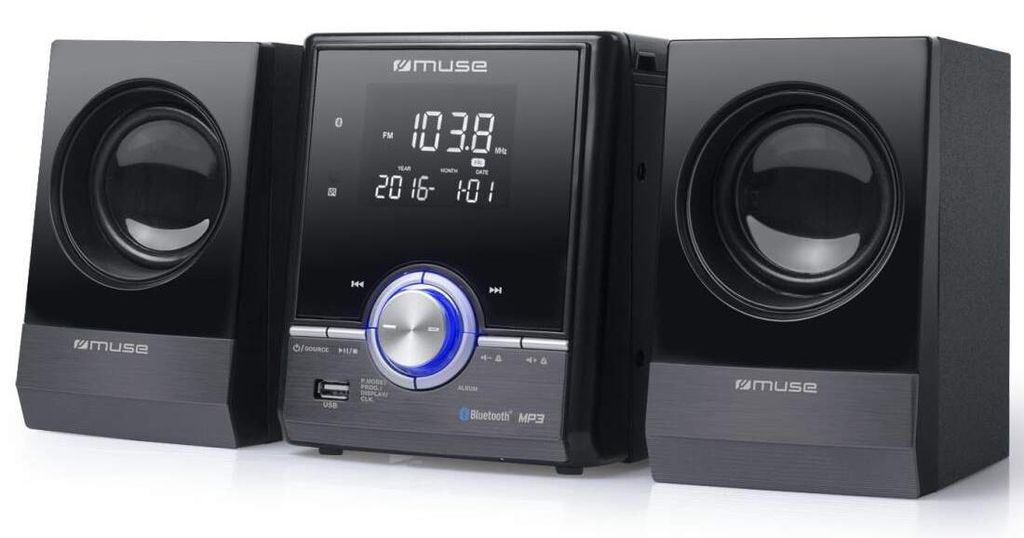 Micro-chaîne 10w noir avec bluetooth - Muse - M38BT - Image du produit 