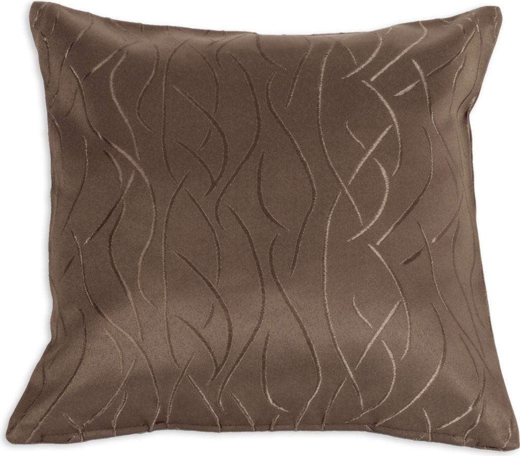 Kissenhülle #257 Damast Streifen 40x40cm dunkel braun Produktbild 
