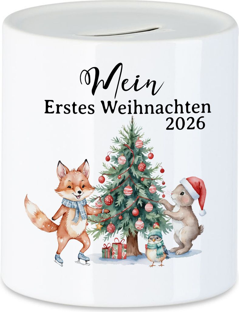 Mein Erstes Weihnachten 2026 Spardose Süßes Design für Babys und Kinder zur Weihnachtszeit