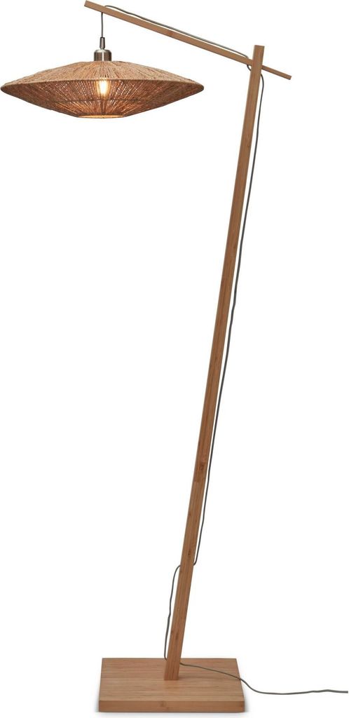 GOOD&MOJO - Stehleuchte Iguazu - Bambus/Jute - 78x55x176cm für Wohnzimmer, Schlafzimmer