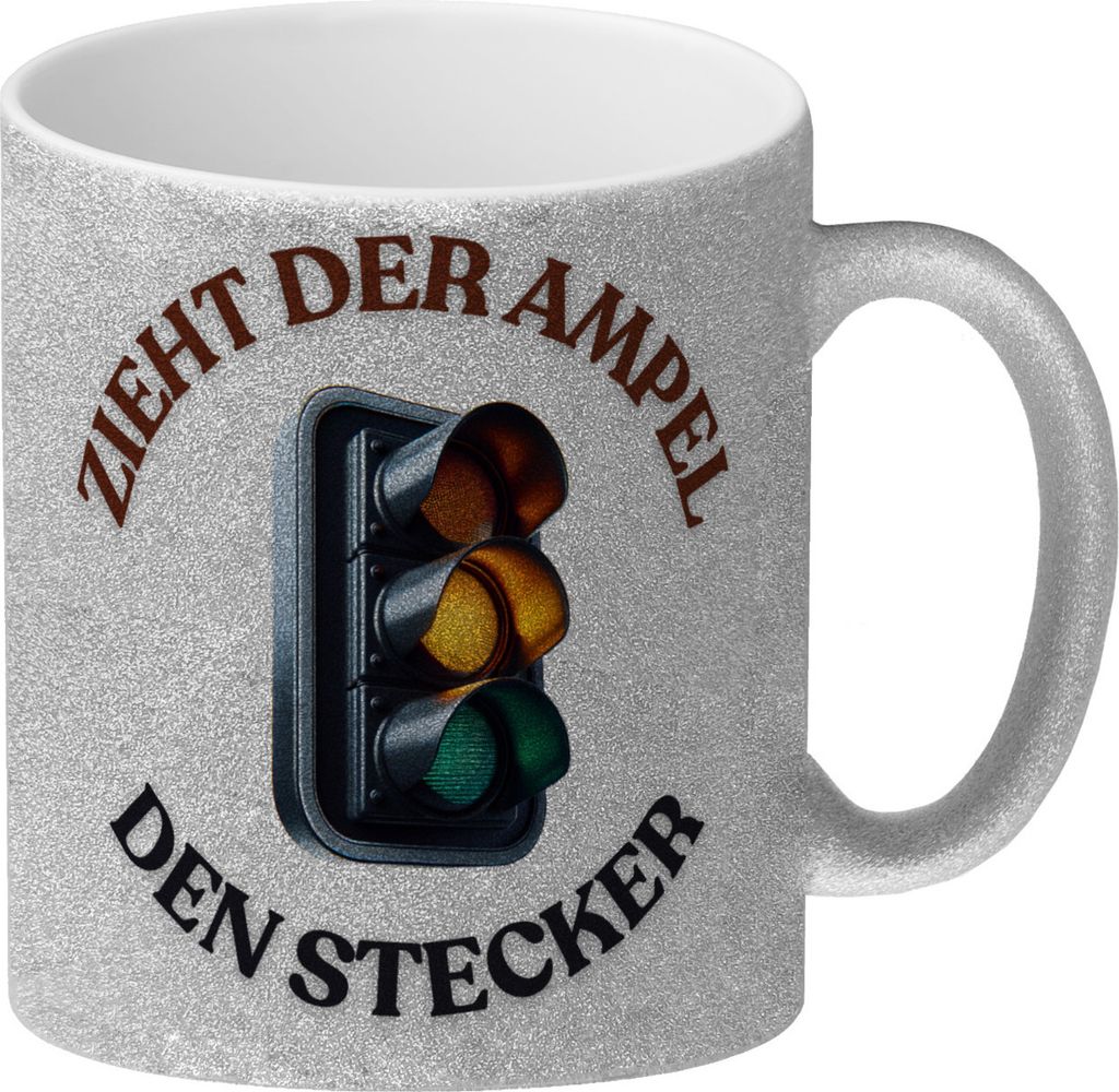 Zieht der Ampel den Stecker Glitzer-Kaffeebecher