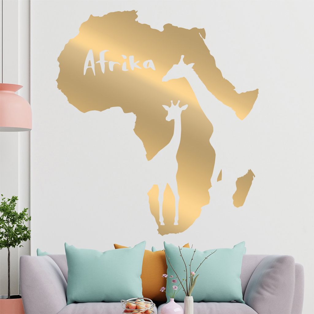 KIWISTAR Giraffen u. Schriftzug Afrika Wandtattoo in 6 Größen - Wandaufkleber Wall Sticker - Dekoration, Küche, Wohnzimmer, Schlafzimmer, Badezi...