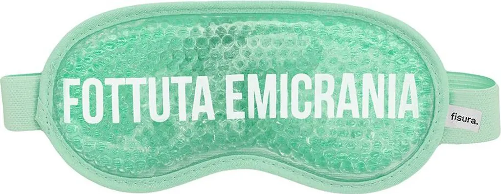 Maschera Freddo/Caldo Gel per Emicrania - Verde Menta - Scritta Ironica