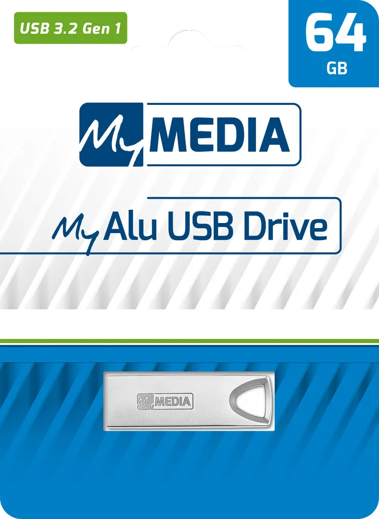 Pen Drive 64GB USB 3.2 MYMEDIA MyAlu - Velocità e Metallo Silver