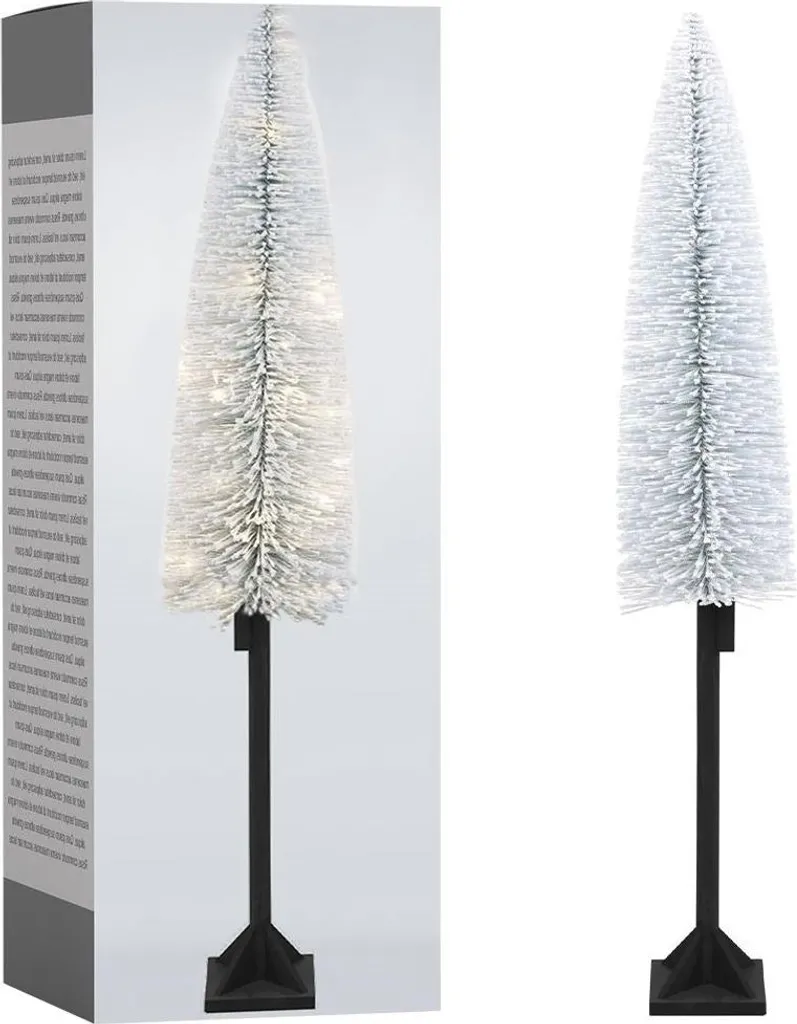 Sapin de Noël blanc 147 cm enneigé : fini les épines et les fils emmêlés