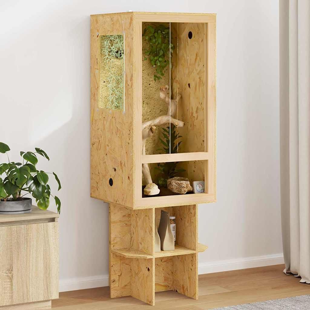 "SPRING SALE"Terrarium Braun 50 x 50 x 130 cm OSB GermanyMöbel 96871 - Terrarien