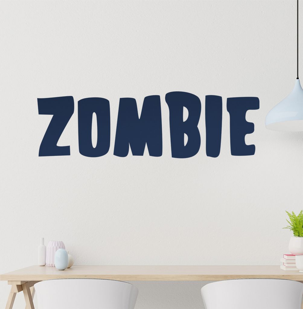 Zombie Wandtattoo in 6 Größen - Wandaufkleber Wall Sticker - Dekoration, Küche, Wohnzimmer, Schlafzimmer, Badezimmer