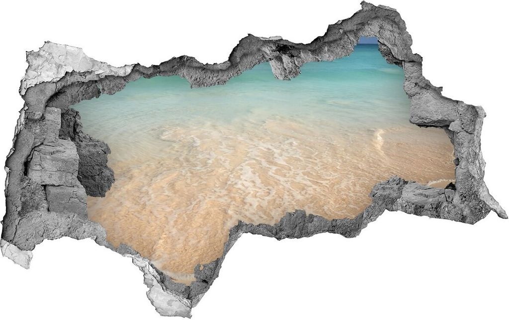 Selbstklebender Loch-3D-Aufkleber 95x73 cm Seesterne am Strand