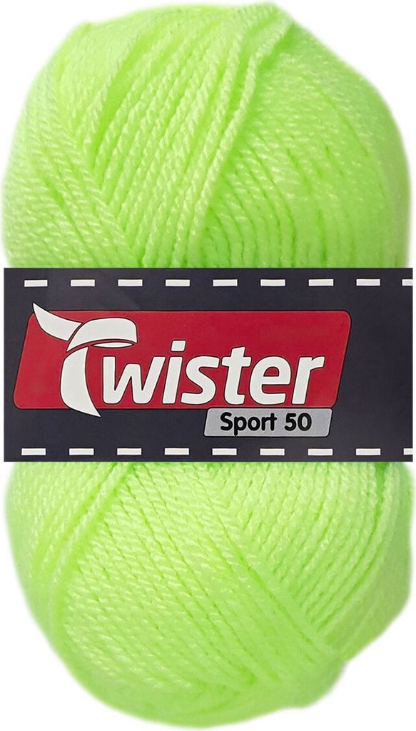 50 Gramm Twister Sport 50 - 21 Neon Gelb