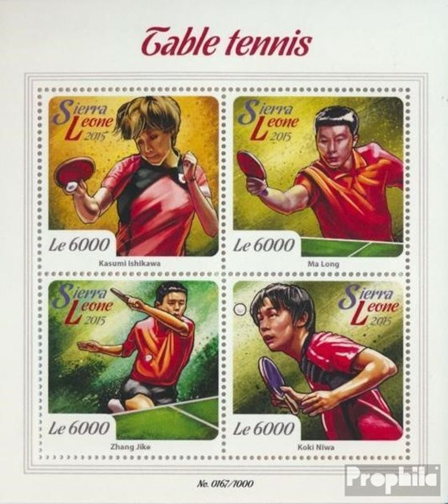 Briefmarken Sierra Leone 2015 Mi 6723-6726 Kleinbogen Produktbild 
