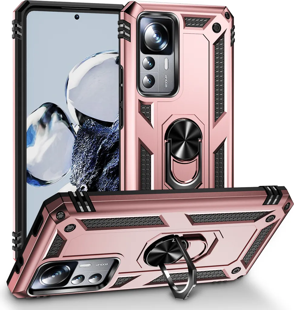Custodia Rugged Xiaomi 12T / Redmi K50 Ultra Antiurto Rosa Heavy Duty