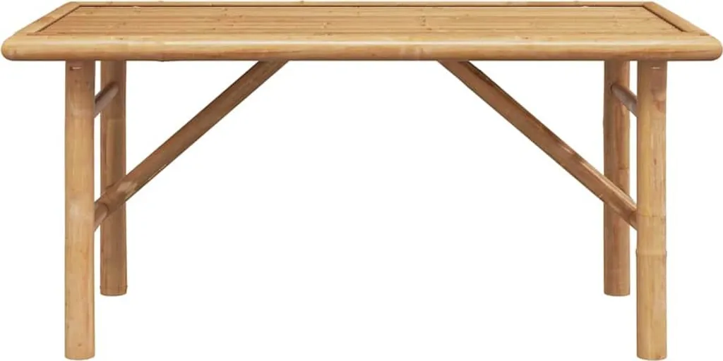 Table Basse en Bambou Marron 90 cm - Design Scandinave et Robuste - 5
