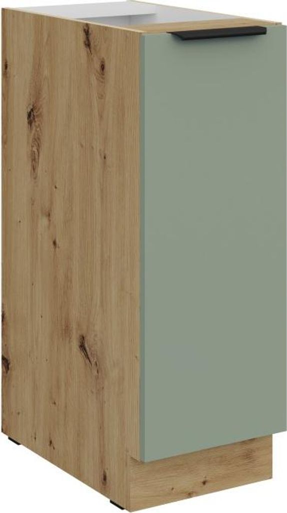 Mobile estraibile LUNARA - larghezza 30 cm, verde / rovere Immagine del prodotto 
