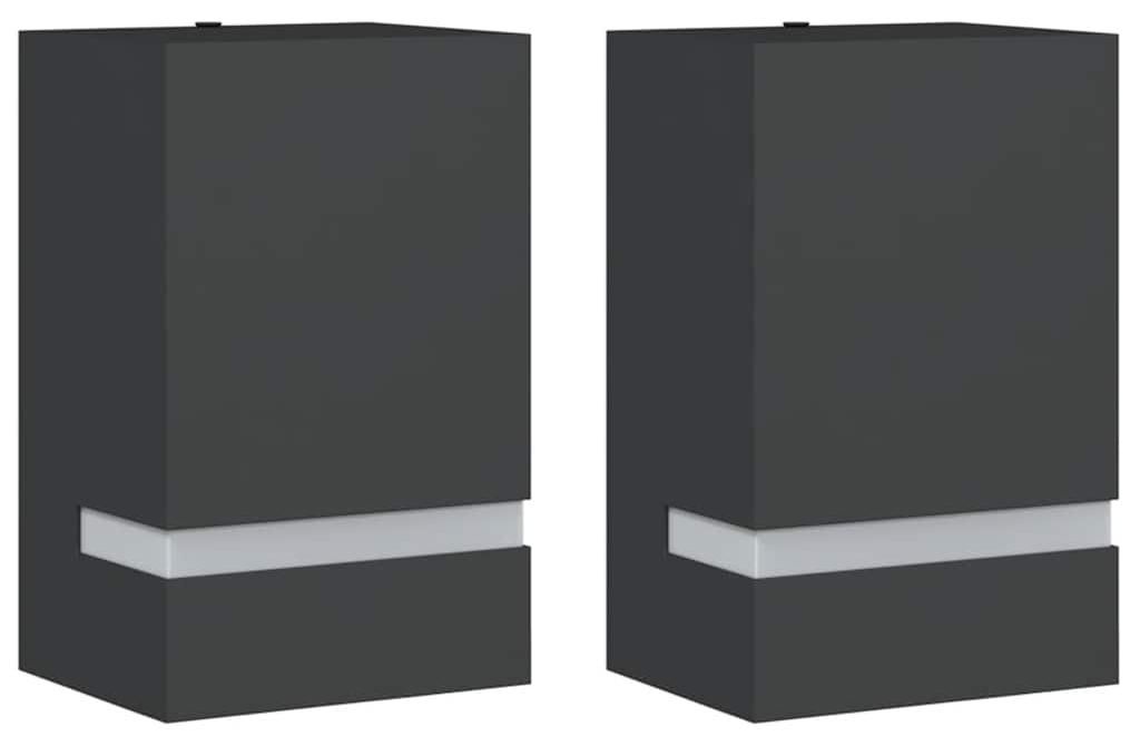 vidaXL: 2 apliques para pared exterior, color , acero Imagen del producto 