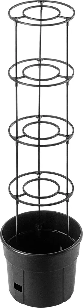 Pot de plantation pour tomates 12L anthracite avec tuteur de culture