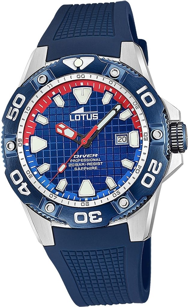 Lotus Silikon Herren Uhr Armbanduhr blau Elegant Classic D2UL18927/2