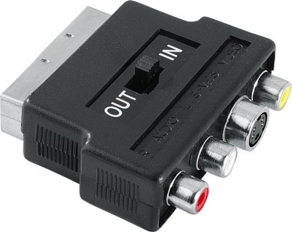 Hama Scart-Adapter Scart-Umstecker 3x Cinch Composite S-Video VHS Audio Video