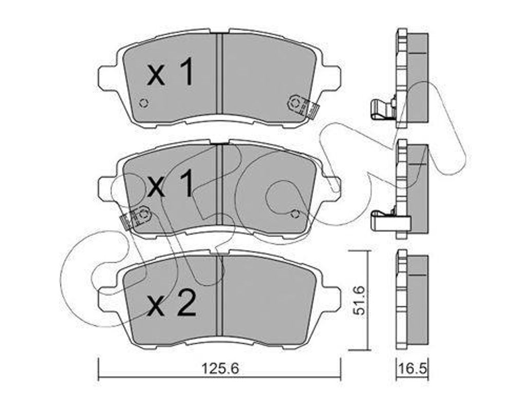 CIFAM Bremsbeläge Satz Vorne Bremsklötze für MAZDA 2 Schrägheck (DE, DH3) 822-793-1