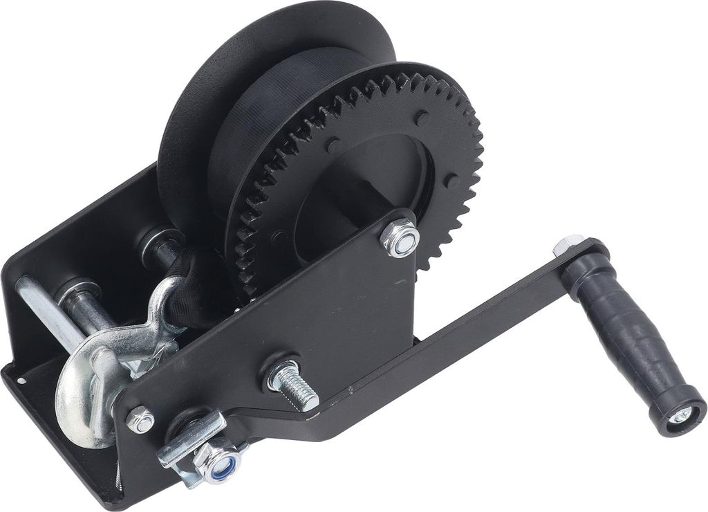 Bootsanhängerwinde, Hochleistungs-Handwinde mit 2-Wege-Ratschenverstellung und Haken für LKW, 3200 lbs (ca. 1450 kg)