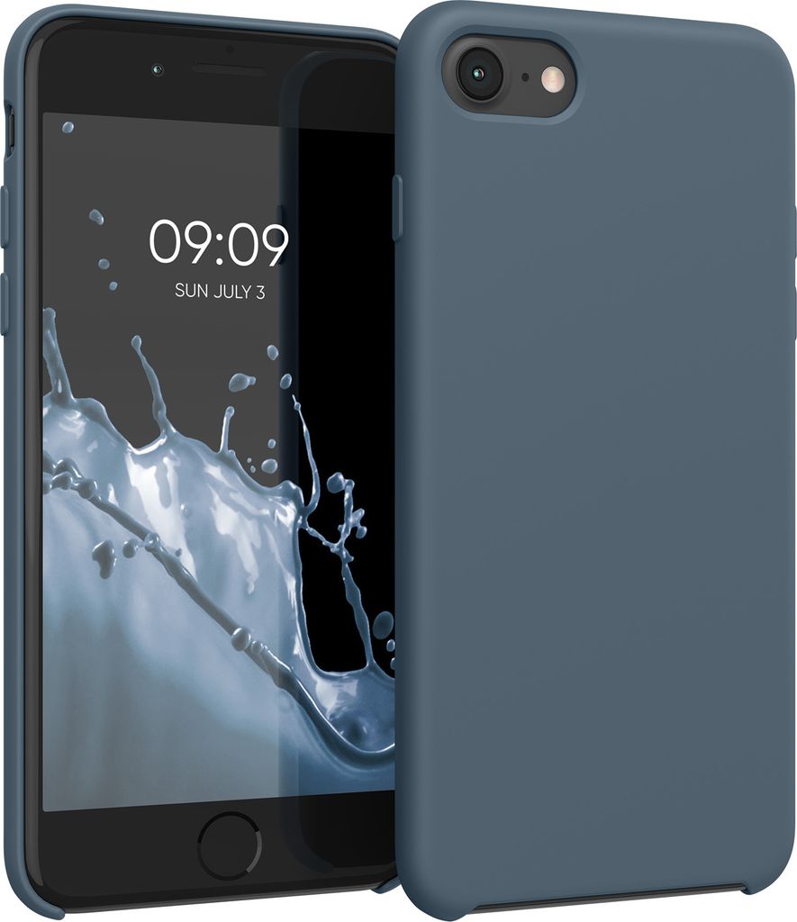 kwmobile Hülle kompatibel mit Apple iPhone SE (2022 / 2020) / iPhone 8 / 7 Hülle - Silikon Handy Case - Handyhülle weiche Oberfläche - kabelloses