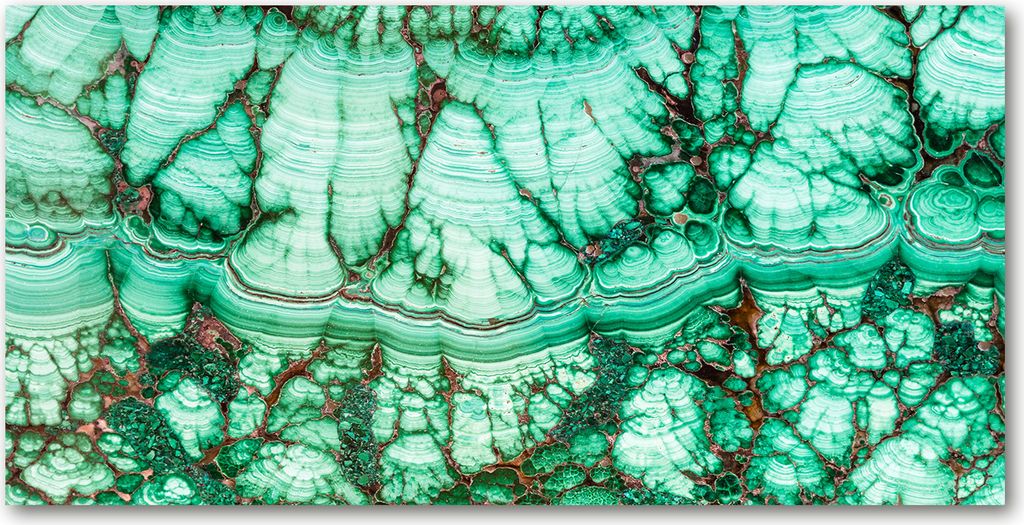 Tulup Leinwandbild - 140x70 cm - Wandkunst - Drucke auf Leinwand - Leinwanddruck - Kunst: modern & klassisch - Grün - Malachit-Textur
