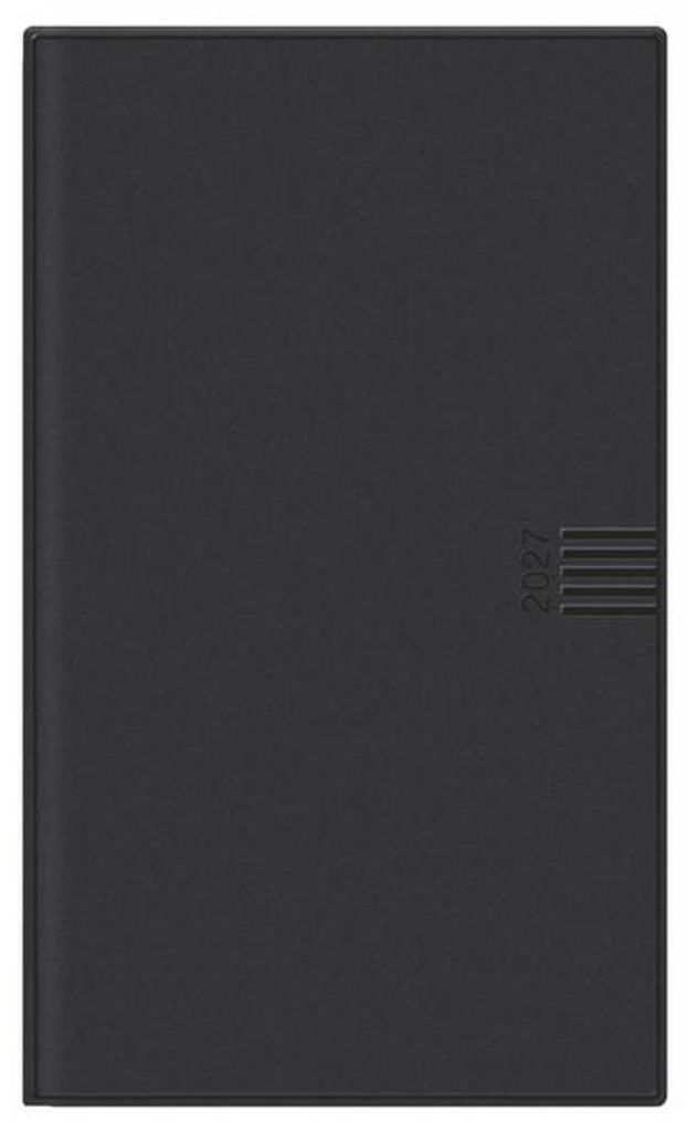 Calendrier Leporello, couleur noire, année 2027 Image du produit 