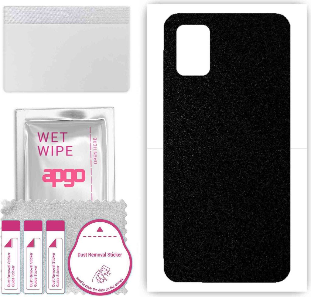 apgo Rückseite Schutzfolie, Skin, kompatibel mit Samsung Galaxy A51 5G, Hinten Displayschutzfolie aus Vinylfolie, kratzfest, einfache Montage - Ma...