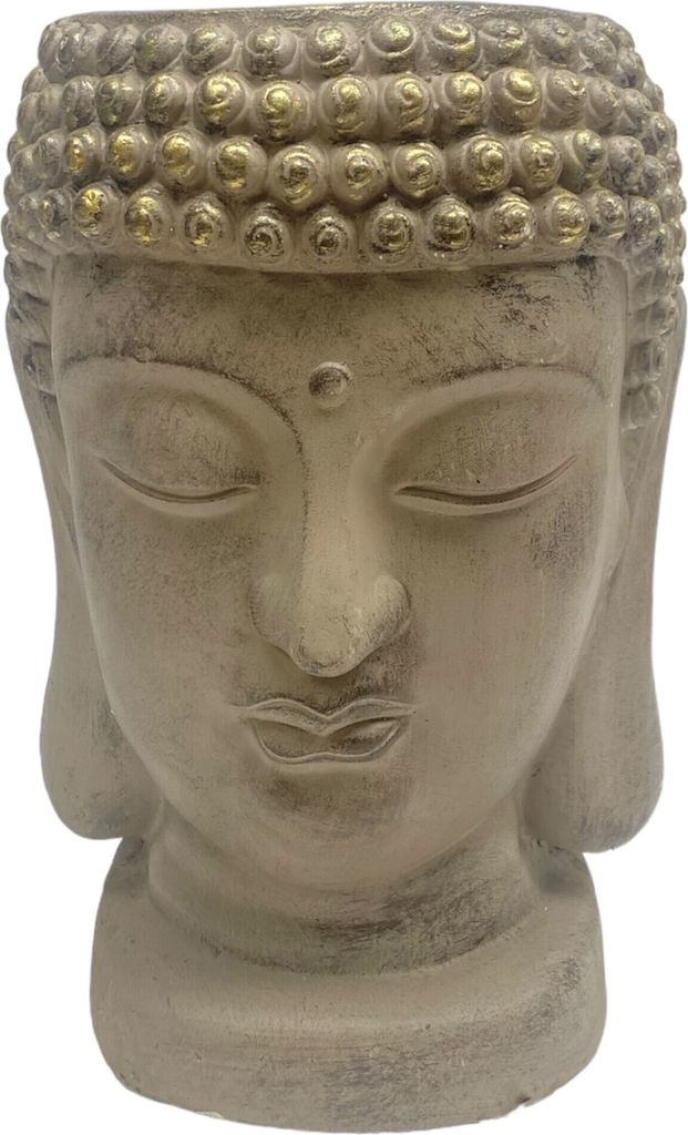 Blumepot Buddha van Steen 29 cm - Taupe