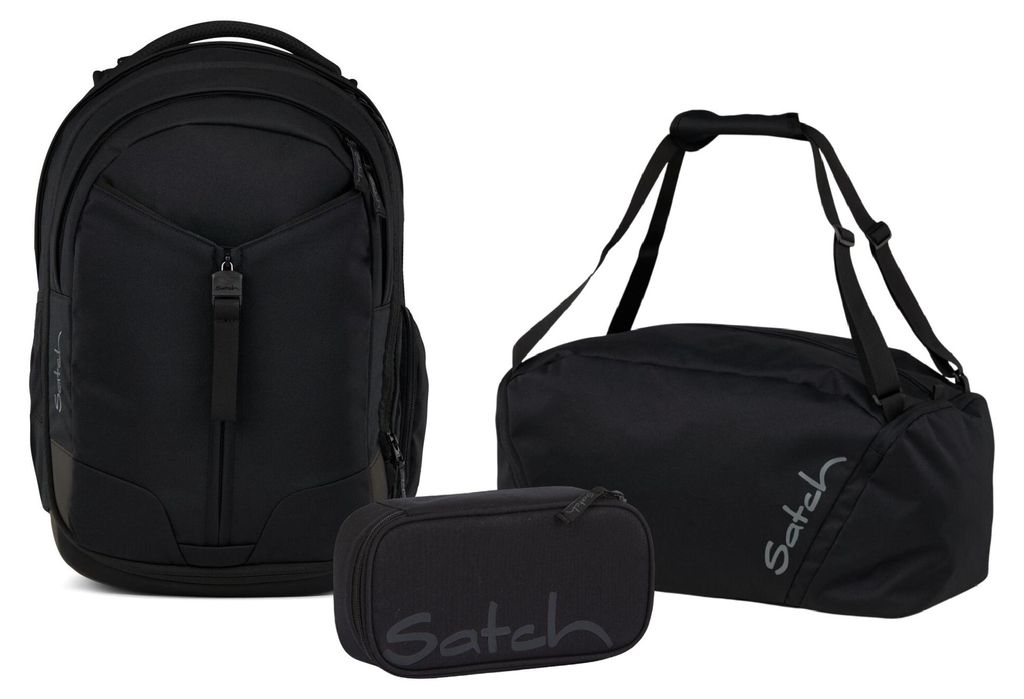 Satch, Schulrucksack-Set MATCH Blackjack 3-teilig, ab 5. Produktbild 