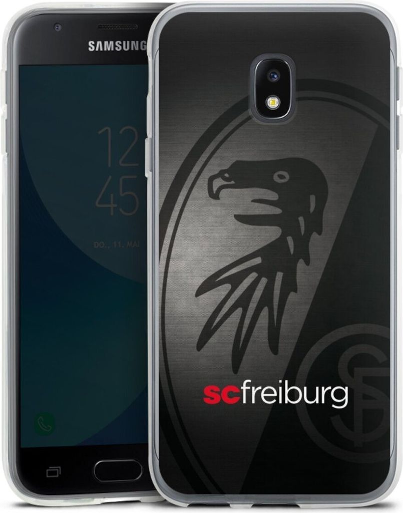 DeinDesign Handyhülle für Samsung Galaxy J3 Duos (2017) Silikon Hülle Case Smartphone Schutzhülle Metallic Look Offizielles Lizenzprodukt SC Fr...