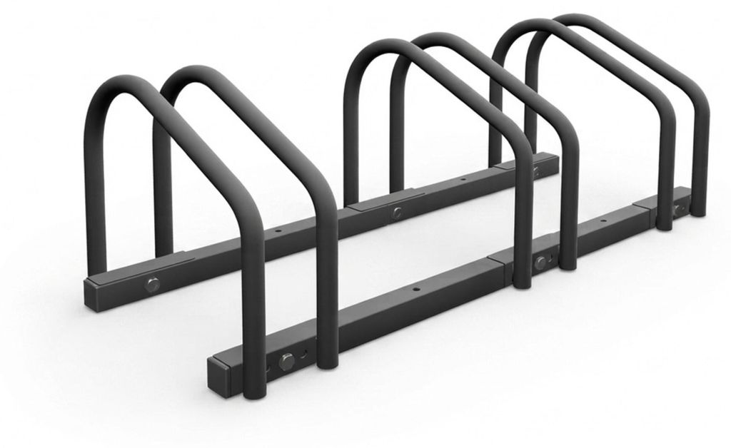Relaxdays Fahrradständer, für 3 Fahrräder, Stahl Produktbild 