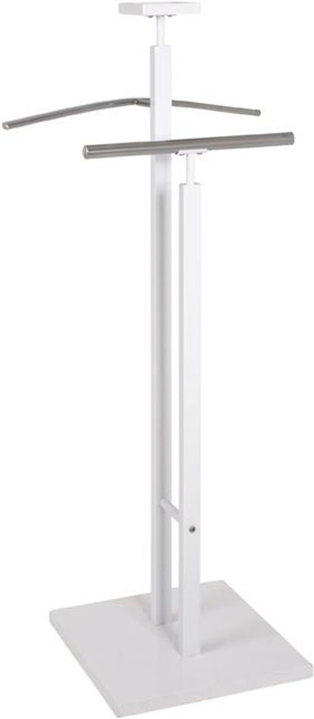 HAKU Möbel Herrendiener chrom, weiß - MDF, Metall, B/H/T: 33x109x33 cm