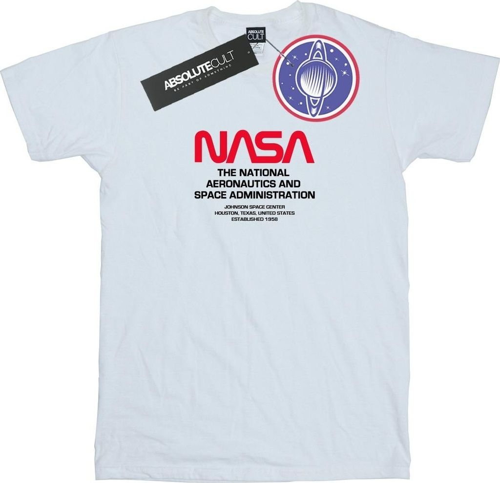 NASA - T-Shirt für Herren BI52280 (S) (Weiß)