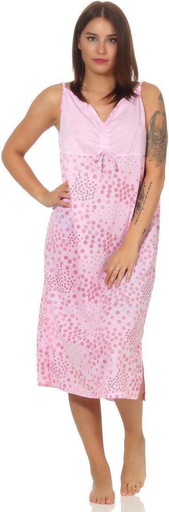 Damen Nachthemd Sleepshirt Nachtwäsche ohne Ärmel; Rosa M