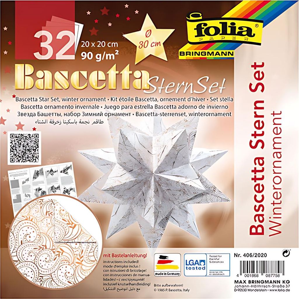 folia Faltblätter Bascetta-Stern 200 x 200 mm 90 g/qm 32 Produktbild 
