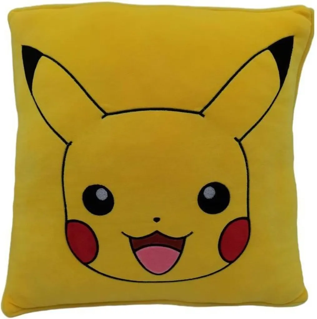 Coussin Pokémon Jaune Moelleux en Polyester - Coussin Enfant Doux 35cm