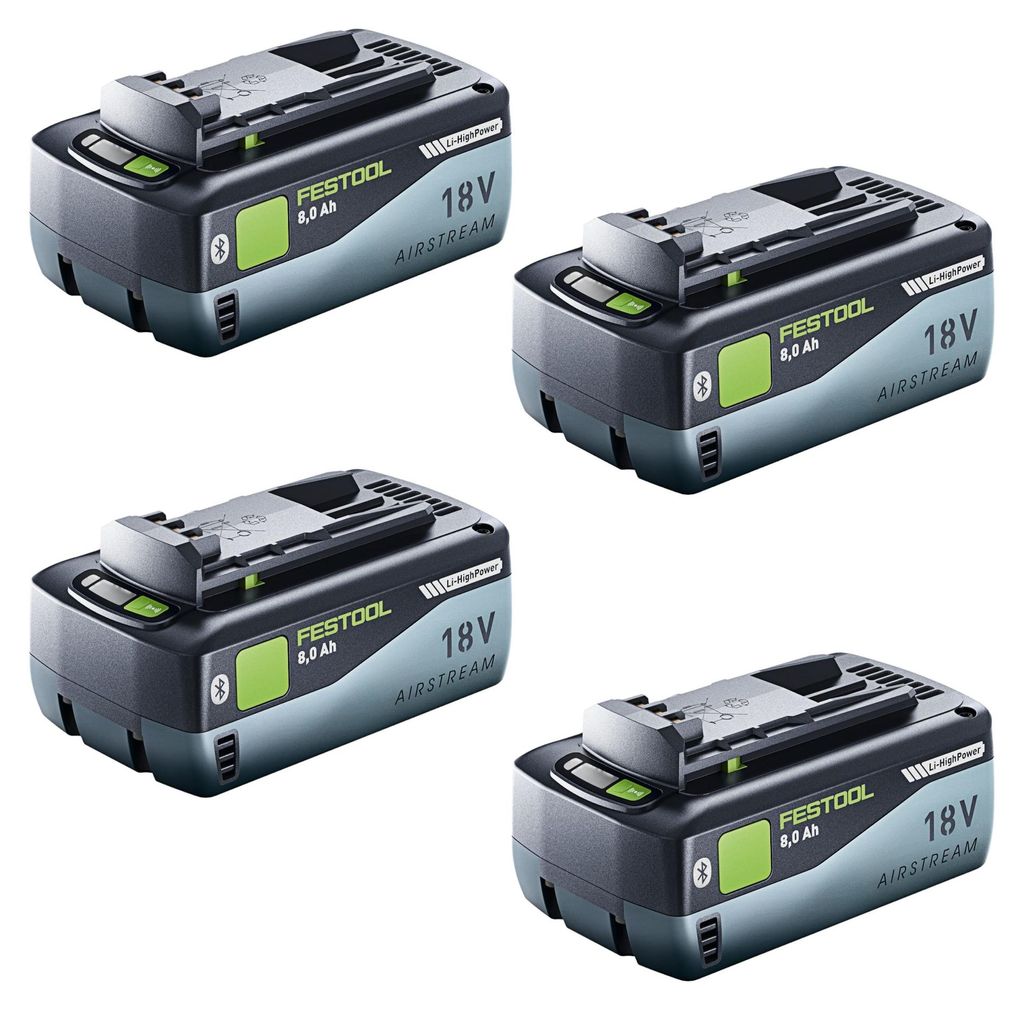 Festool Kit batterie 4x BP 18 Li 8,0 HP-ASI Batterie 18 V Image du produit 