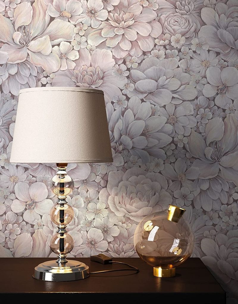 NEWROOM Tapete Lira Rosa Vliestapete - Floral Blumen Rosen  Produktbild 