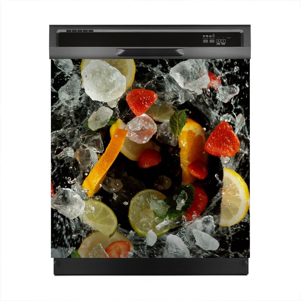 Magnete Dekorative 60x60 cm Küche Magnetmatte Spülmaschine - Farbige Früchte