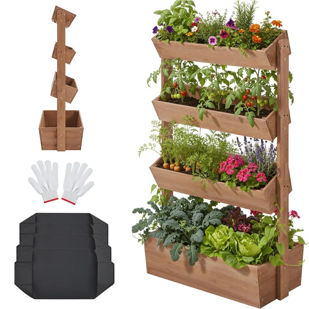 Yaheetech Vertikaler Hochbeet, 4-stufig, 45° neigbar, Produktbild 