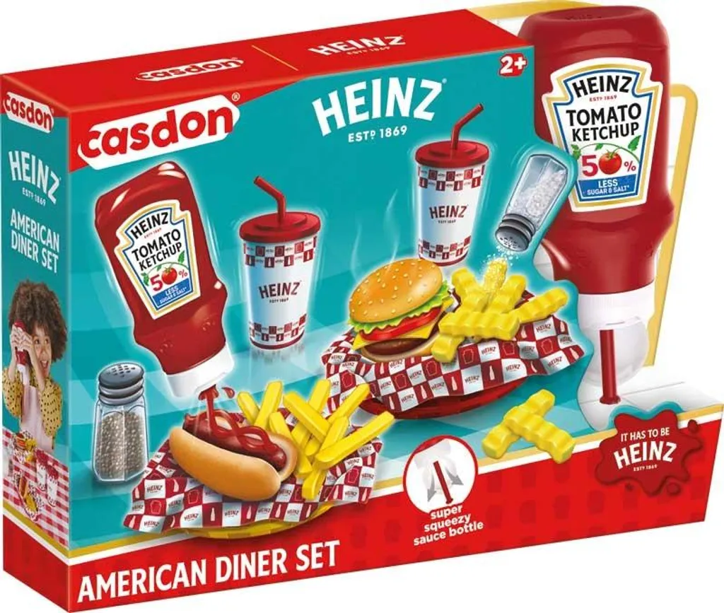 Jeu American Diner Heinz avec répliques réalistes Casdon pour enfants