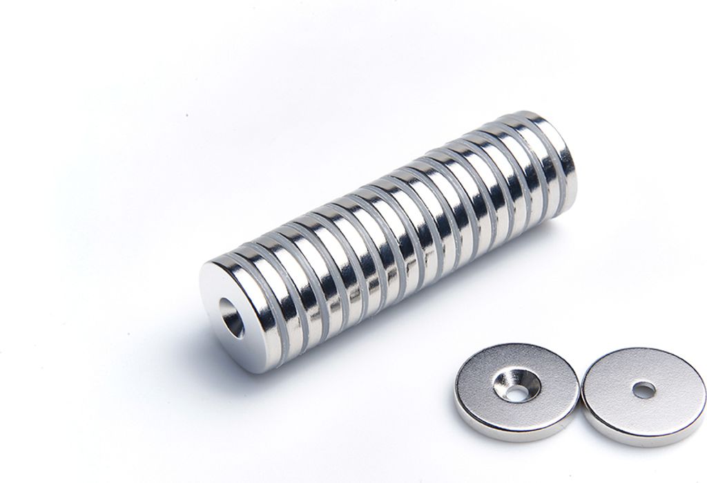 Neodym Magnete Ringmagnete 20x(7,5x3,5)x3 N38 1 Stück für Schrauben