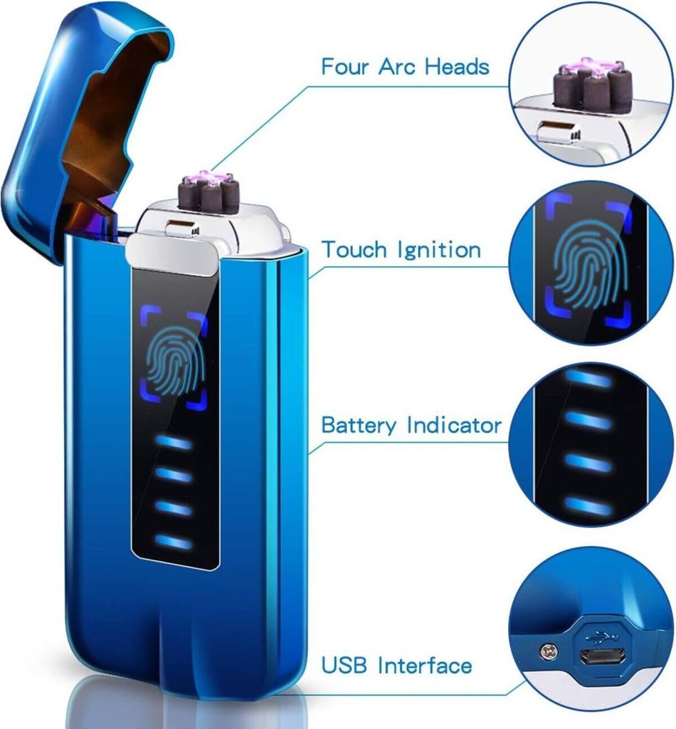 Elektrisches Feuerzeug ARC USB Feuerzeug Touch Sensor Produktbild 3