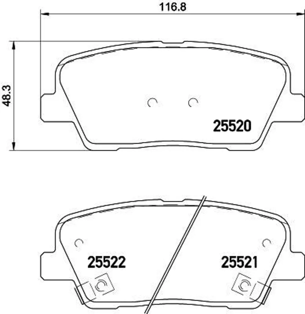 Plaquettes de frein HELLA 8DB 355 023-041 pour Genesis DH