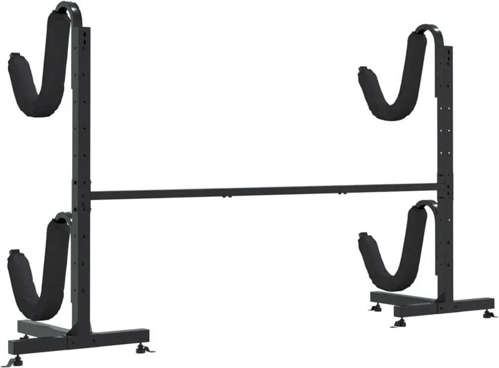 Rack Kayak Double en Acier Robuste 250cm - Rangement Stable et Durable - 6