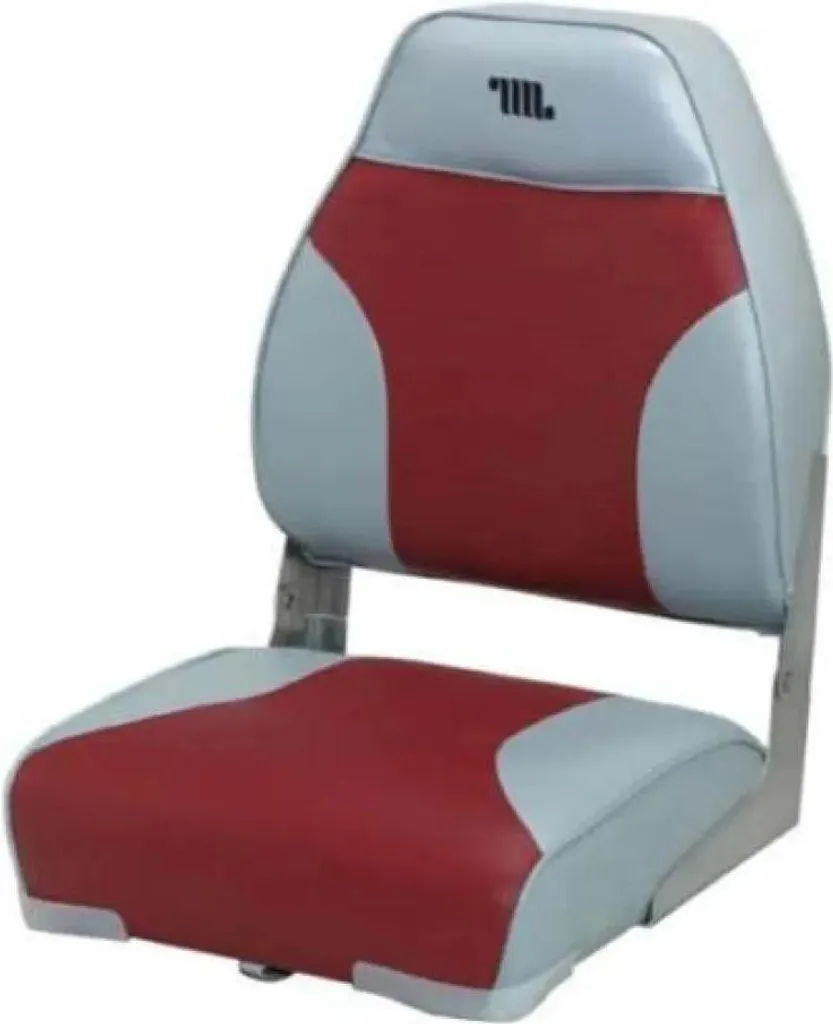 Siège de Pêche et Plaisance Haut Dossier Wise Seating Confort Rouge Gris