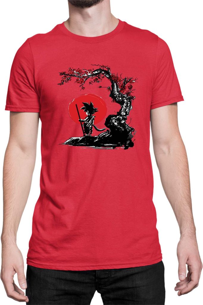 Herren T-Shirt Dragon Anime Manga Ball Z Goku 33, Man L / Rot
